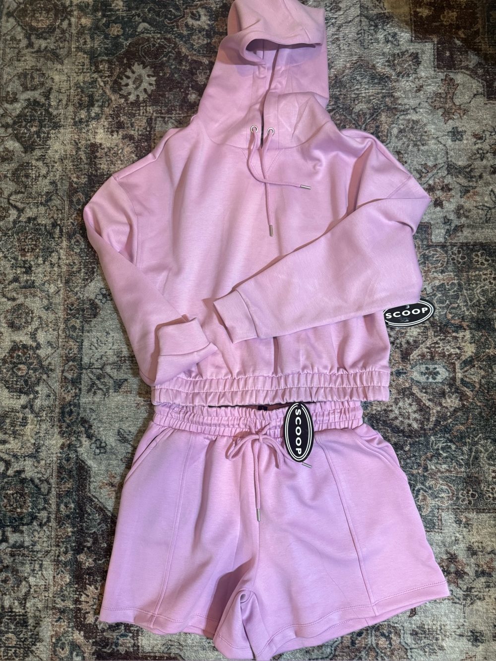 Woman’s  Pink Hoodie & Short Set